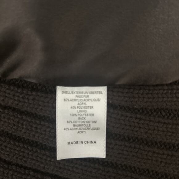 Adrianna Papell Black Faux Fur Sweater Vest Modern Luxe Versatile Glam Size S - Picture 6 of 7